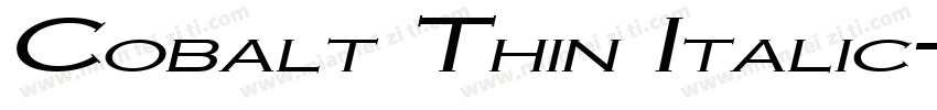 Cobalt Thin Italic字体转换